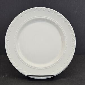Ralph Lauren Salad Plate Luncheon Dessert Whipstitch Cream Quiet Luxury 8.5" 2pc